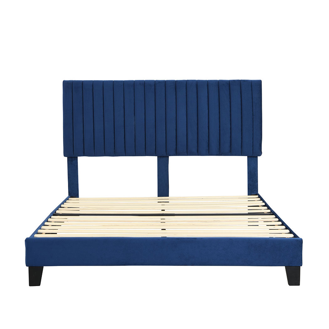 Levede Bed Frame Double Size Mattress Blue-1910113210464342017
