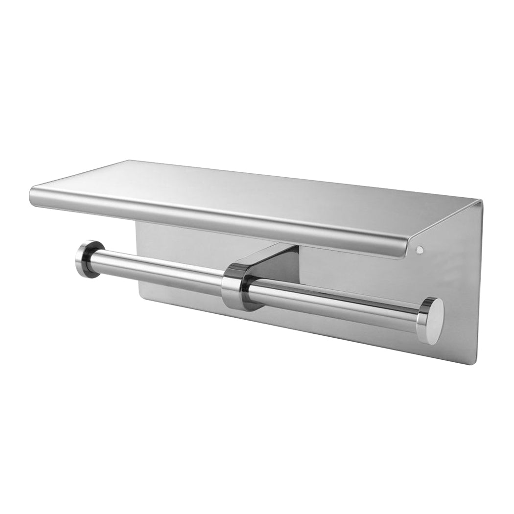 Toilet Paper Holder Double Roll Stainless-1910113085927067649