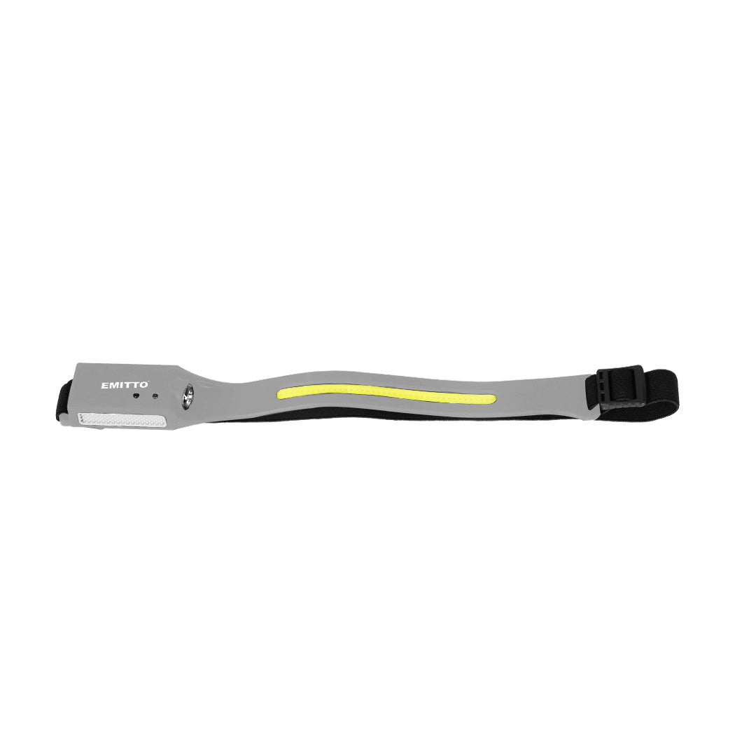 EMITTO COB LED Headlamp Torch Camping Grey-1919892862842048513