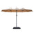 Centra 4M Double-sided Patio Umbrella Outdoor Umbrella Base Stand Khaki-1954802422698348545