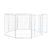 PaWz 8 Panel 48'' Pet Dog Playpen Puppy White 4kg chicken-1973193828466823169