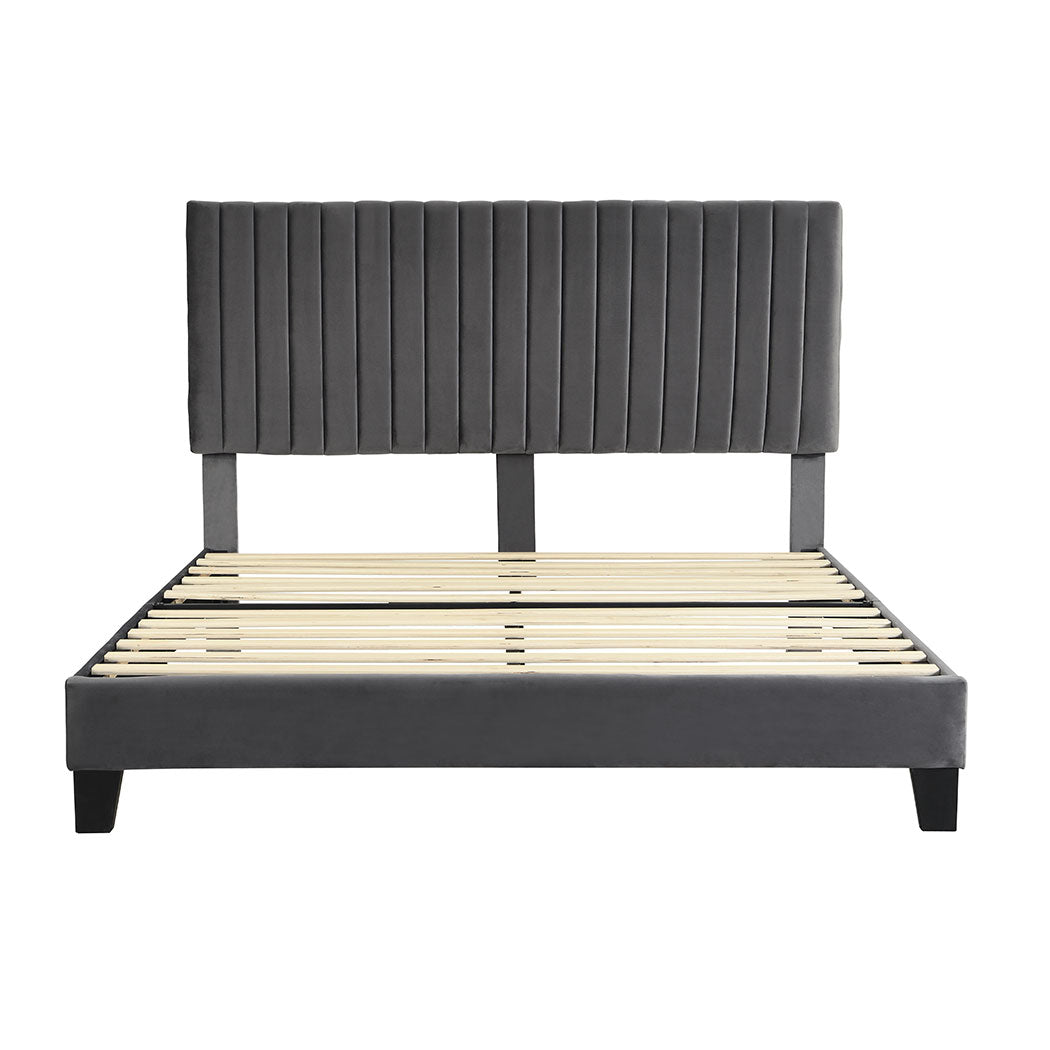 Levede Bed Frame Queen Size Mattress Grey-1910113210942492672