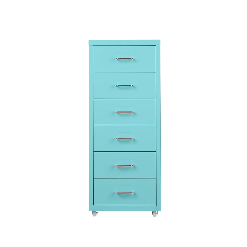 Levede 6 Drawer Office Cabinet Drawers Turquoise-1954802725610983425