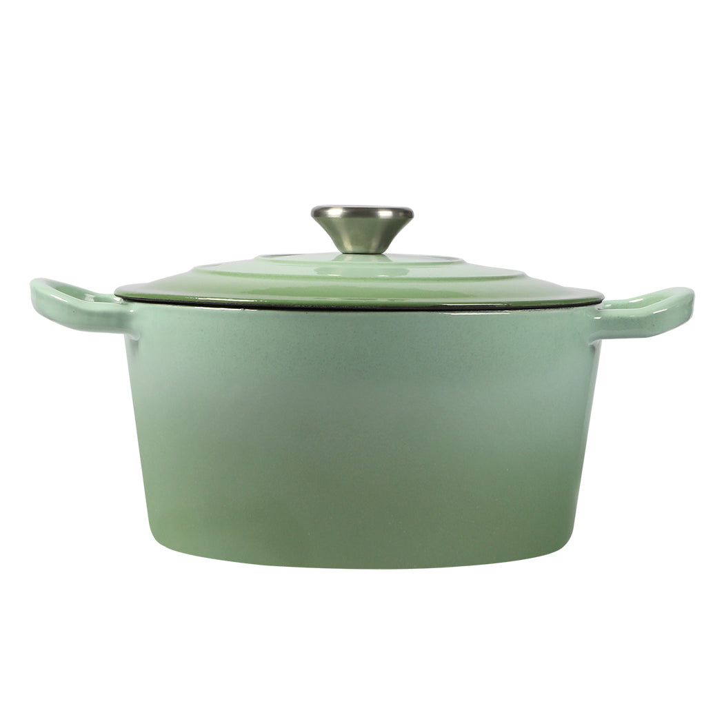 TOQUE 4L Enamel Dutch Oven Pot in Green Colour-1954802795852992513