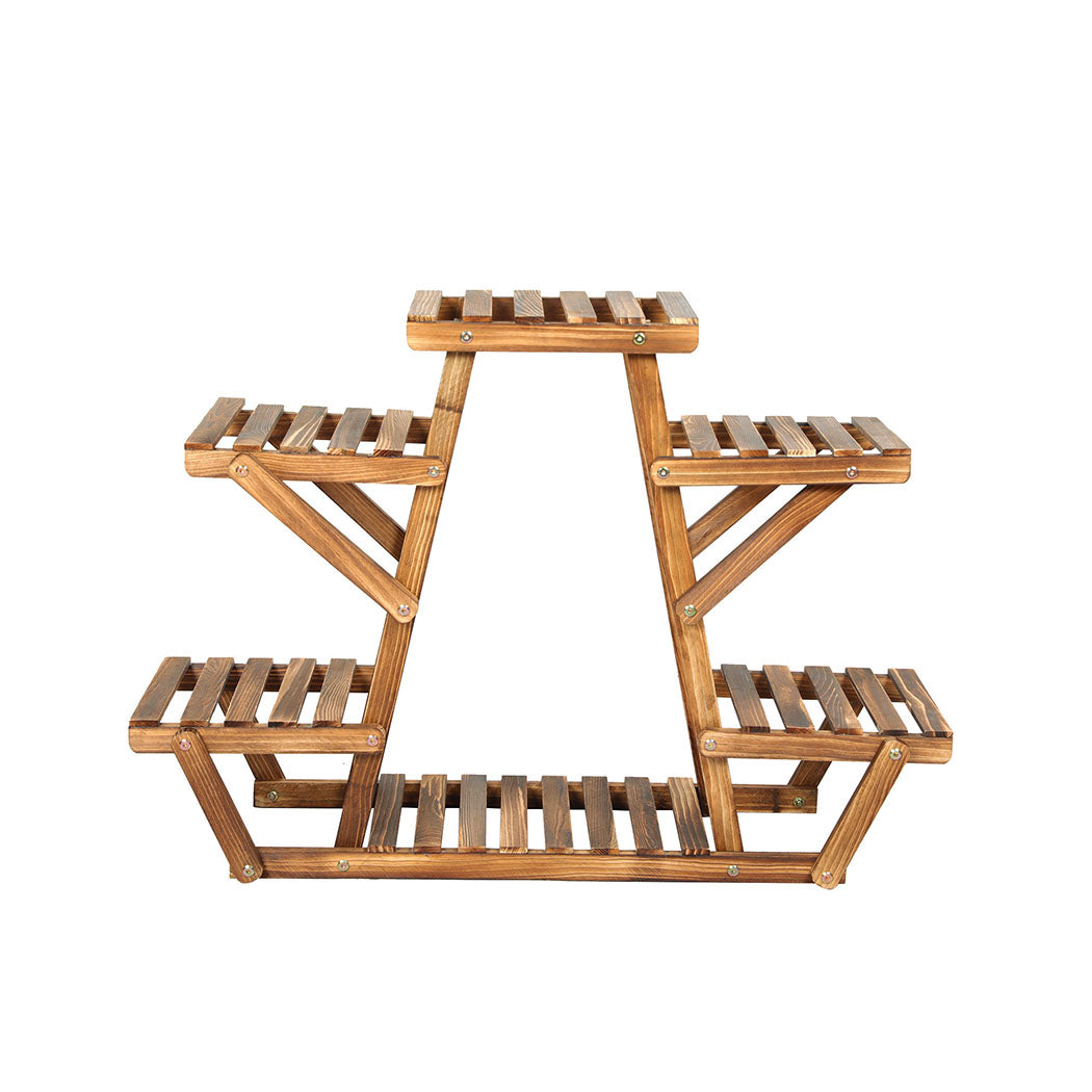 Levede 4-Tier Plant Stand Wood Wooden-1910112311566274561