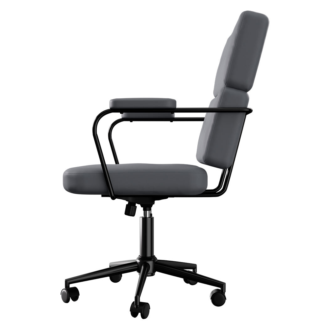 LEVEDE Ergonomic Office Chair Computer PU Grey-1954802475525607425