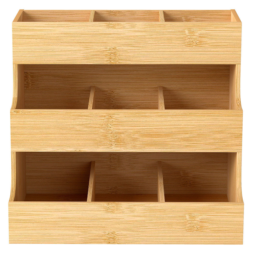 Toque Vertical Bamboo Tea Organizer Holds 180 Tea Bags-1973193601324290049