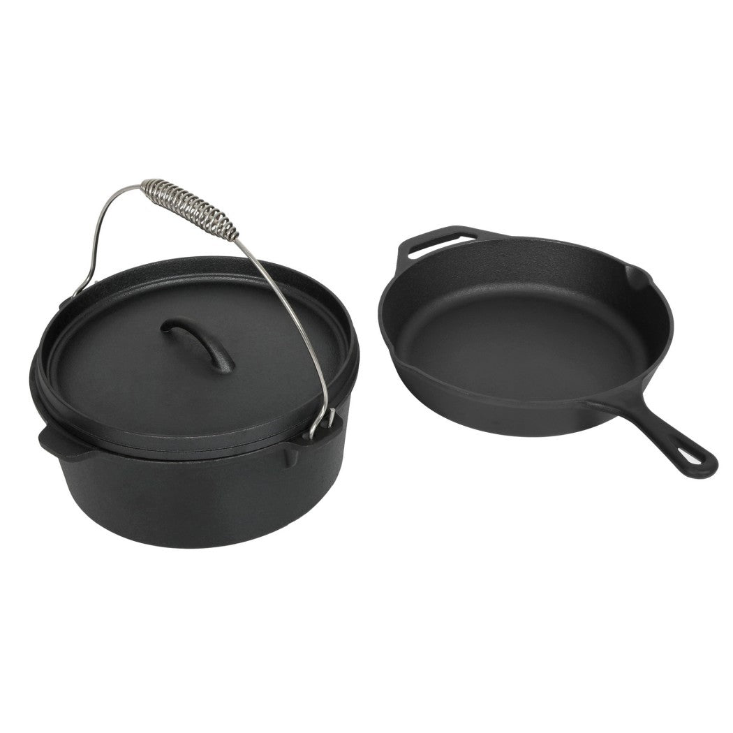 Toque 3PCS Cast Iron Frying Pan and Cast Iron Pot Set-1973194189634146305