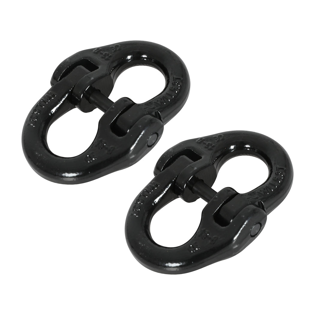 Traderight 2PCS Tow Hitch Hammer Lock Grade 80 Safety Chain Link Coupler 5.3T