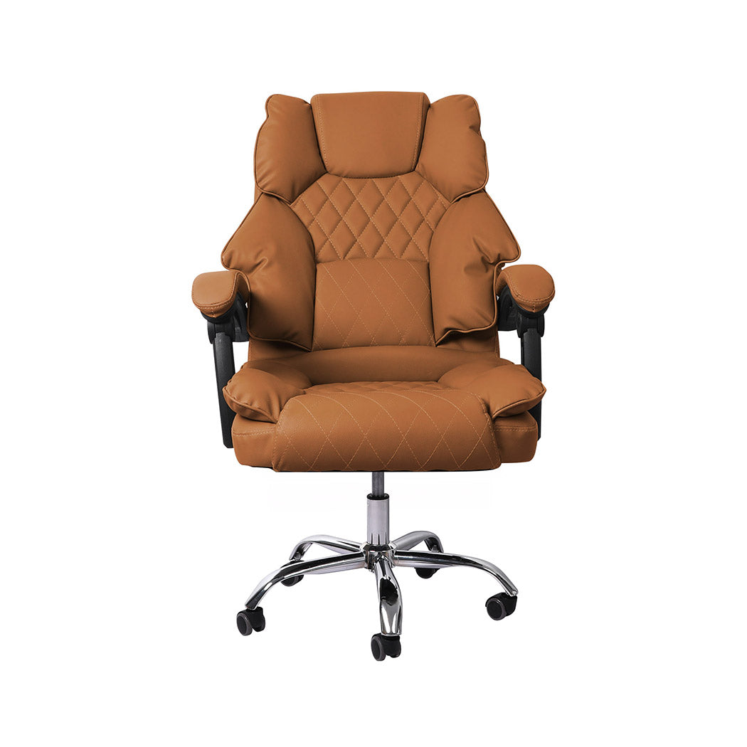 Levede Gaming Chair Office Computer Brown No Footrest-1954802891122413569