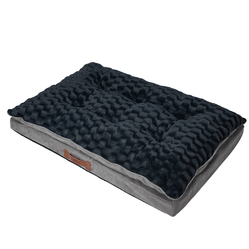 Dog Calming Bed Warm Soft Plush Comfy M Grey Medium-1910112966536204288
