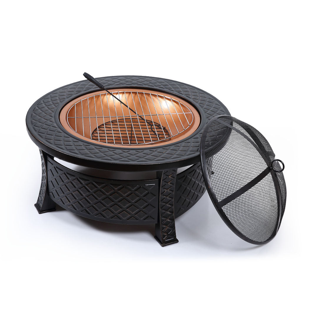Moyasu 3 IN 1 Fire Pit BBQ Grill Pits-1910112942565756929