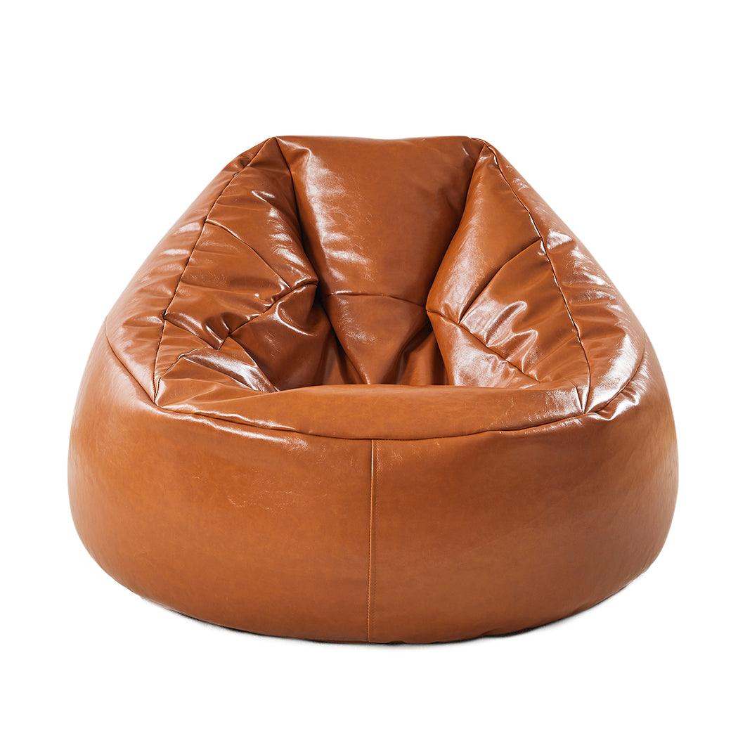 Marlow Bean Bag Chair Cover PU Couch Tan-1973194022012981249