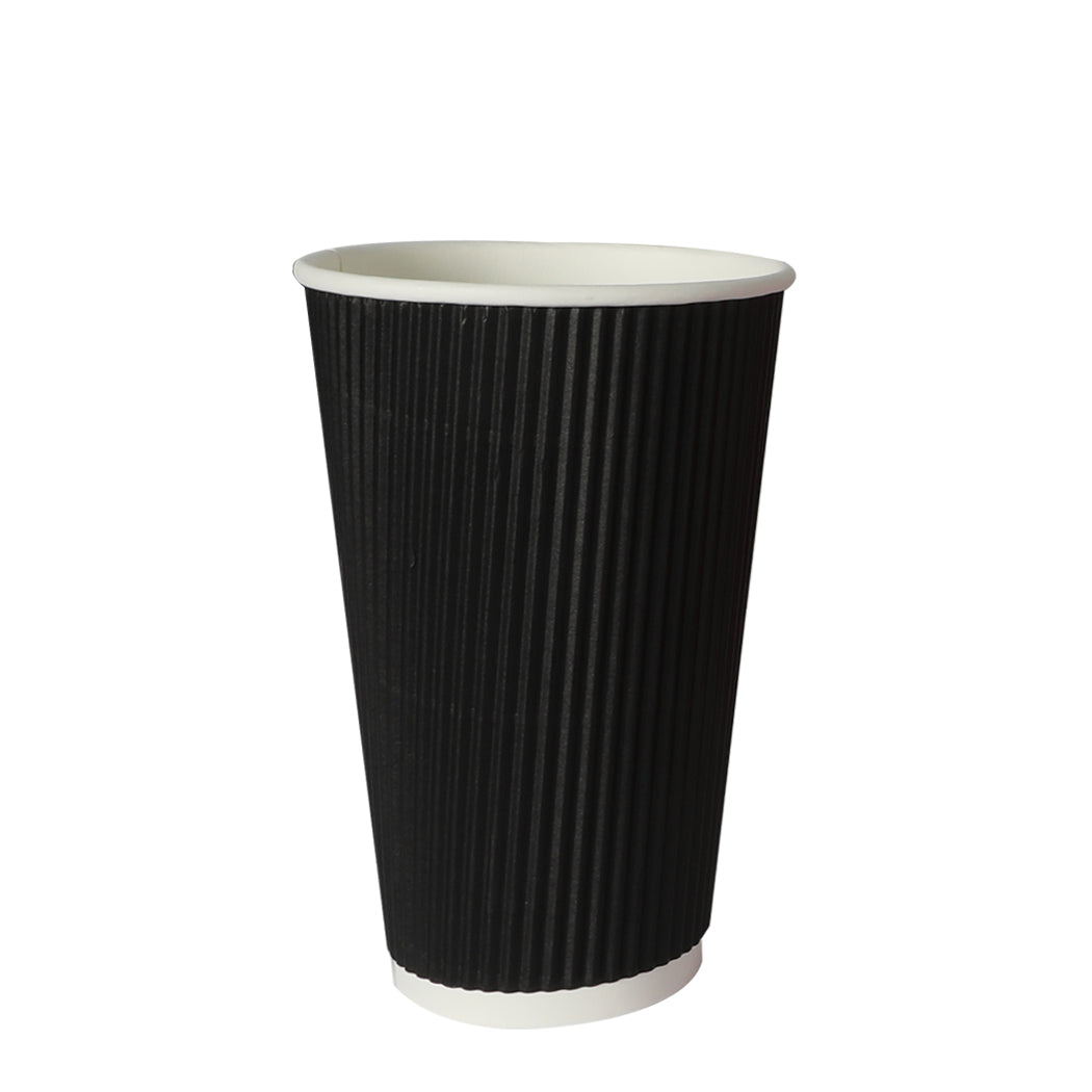 500 Pcs 16oz Disposable Takeaway Coffee Black-1954802896562425857