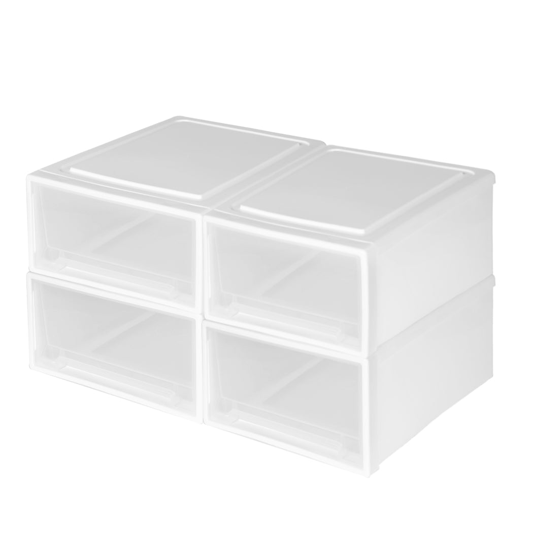 Large Storage Box Stackable Containers M 4PK Medium-1910112534032158721