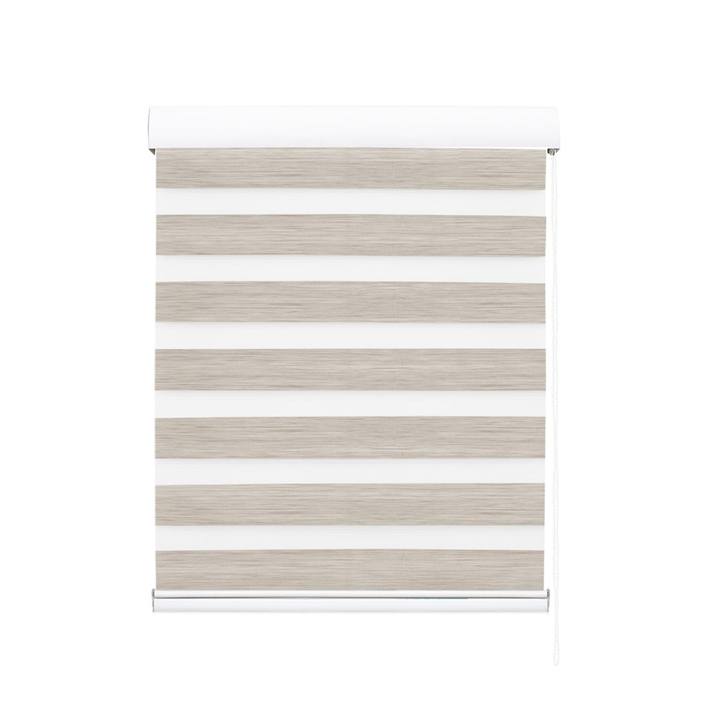 Marlow Blackout Zebra Roller Blind Curtains 90x210 Beige-1954802975117545473