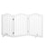PaWz Wooden Pet Gate Dog Fence Safety Stair Barrier Security Door 3 Panels White