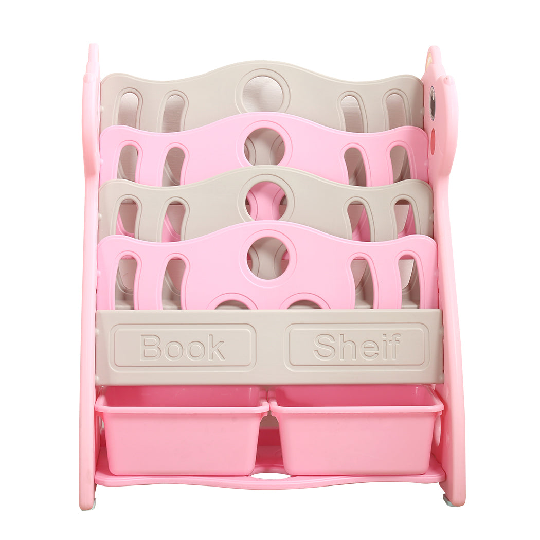 BoPeep Kids Bookshelf Bookcase Magazine Pink-1954802946273316865