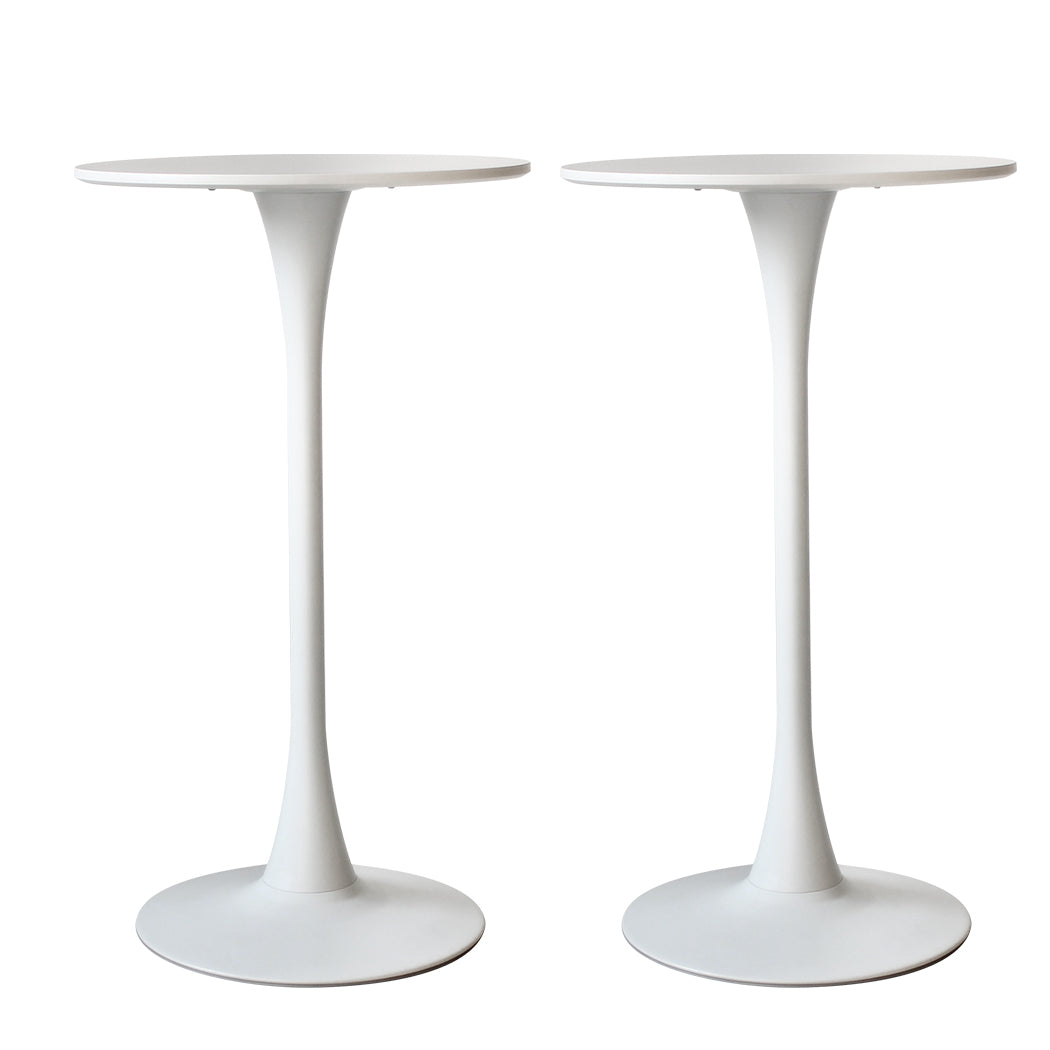 Levede 2x Round Bar Table Pub Tables White-1954802994746888193