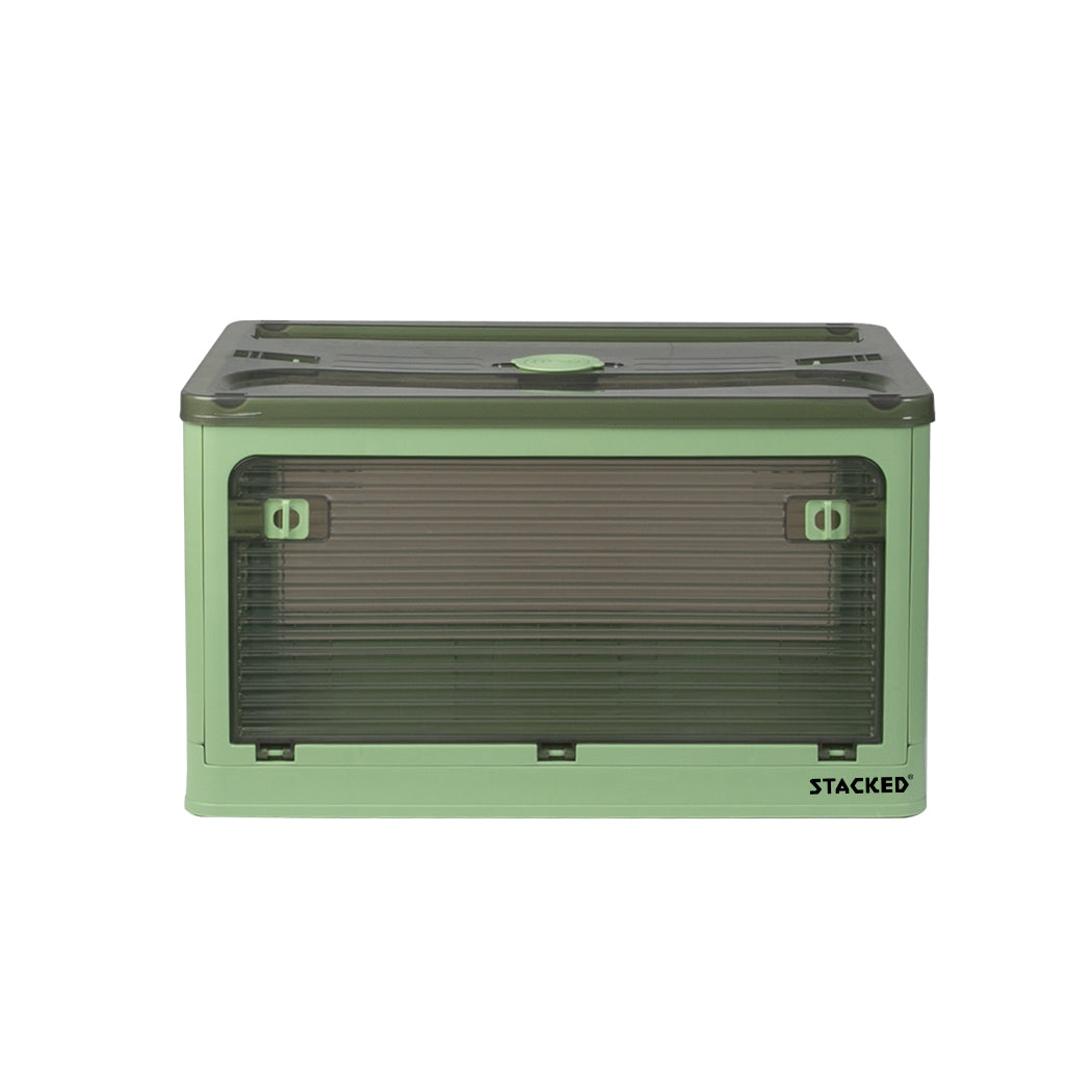 Storage Containers Stackable Lid Clothes S Green Small-1954802600524255233