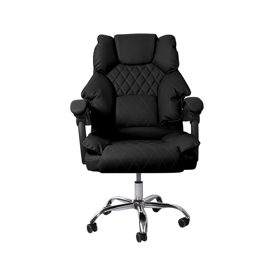 Levede Gaming Chair Office Computer Black No Footrest-1954802890694594561