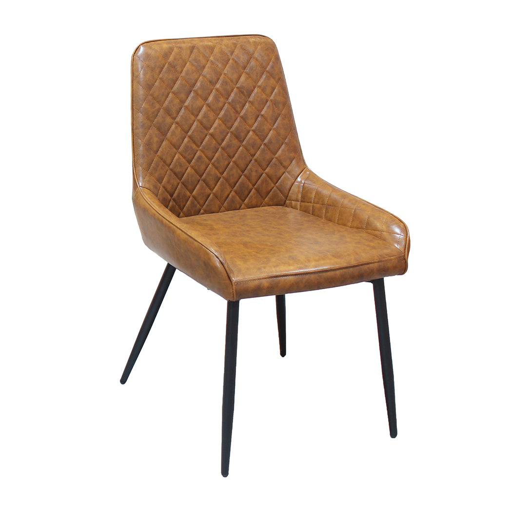 Dining Chairs x 8 Padded Seat PU Faux Leather-1973193569330139137