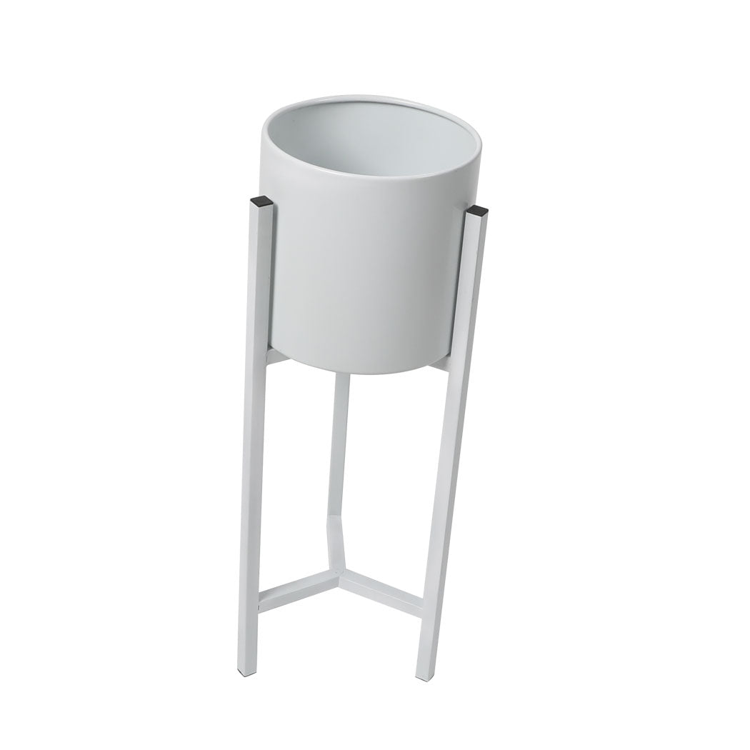 Levede Plant Stand Garden Planter Metal White Large-1910112816438841345