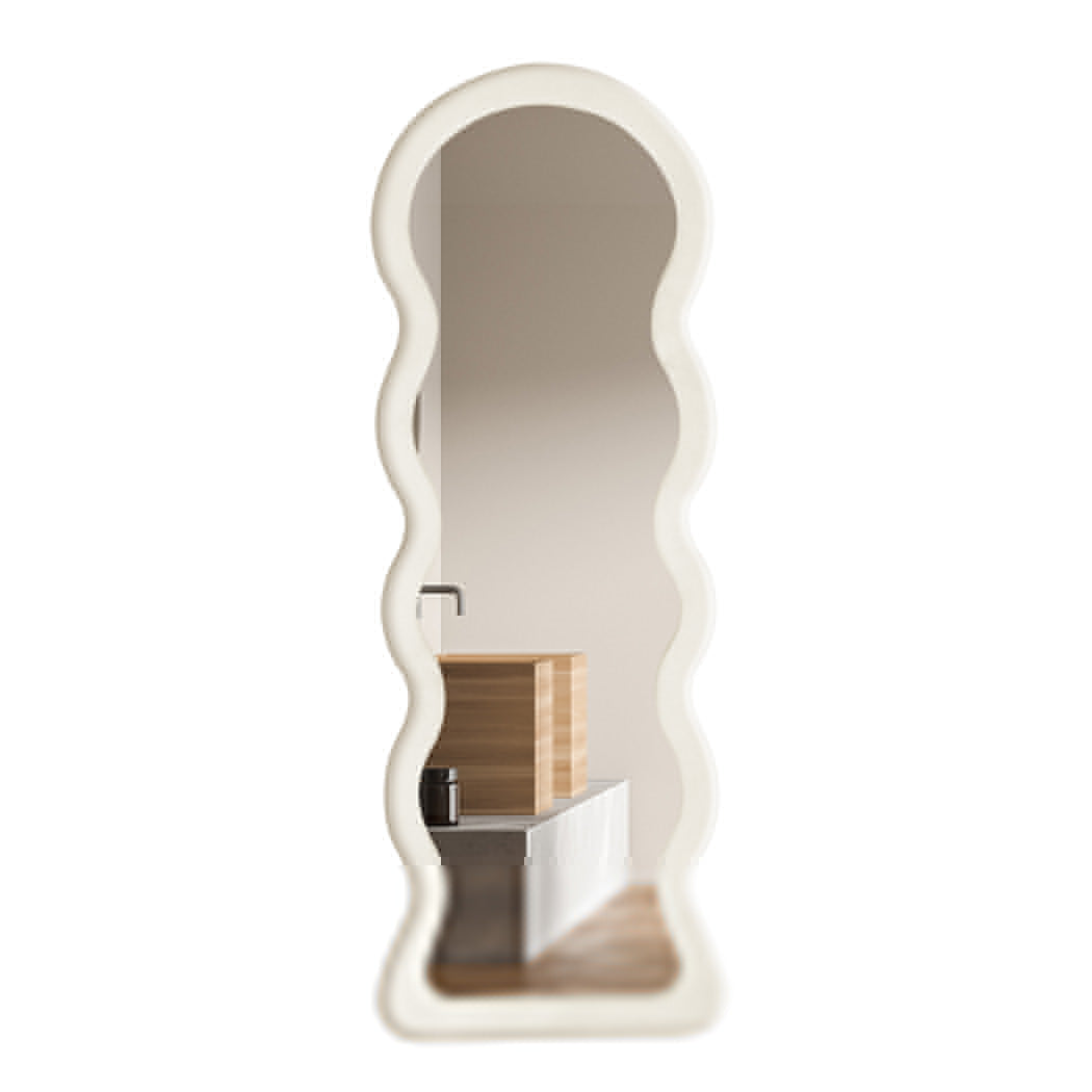 Flannel Wavy Framed Full Length Mirror-1954802411386310657