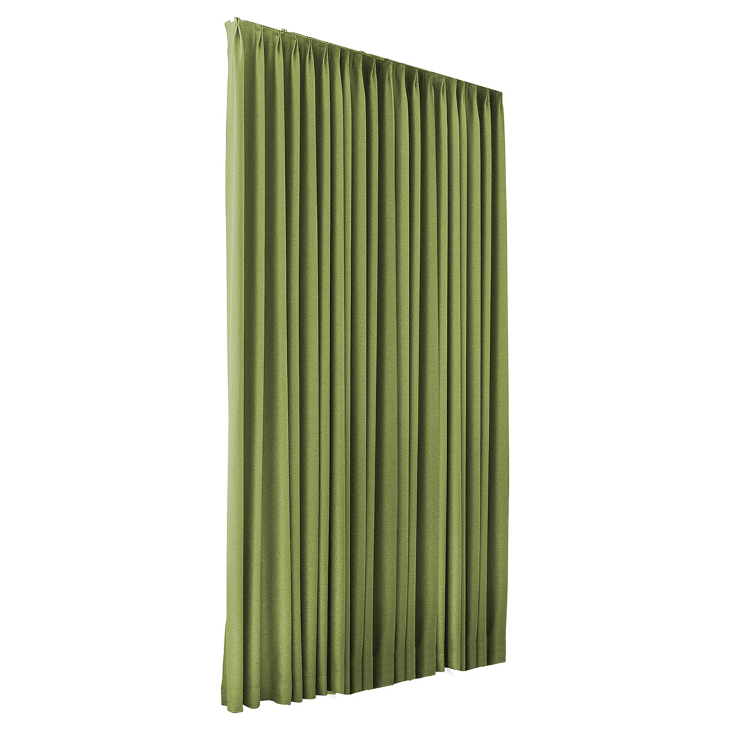 Marlow 2XBlockout Curtains Chenille 240x250 Green-1954802977084674049