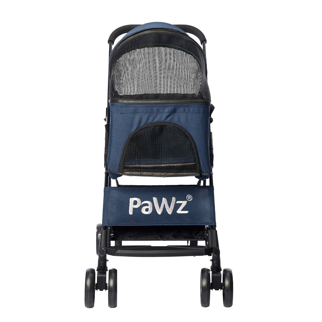 PaWz Large Pet Stroller Dog Cat Carrier Blue-1954802606404669441