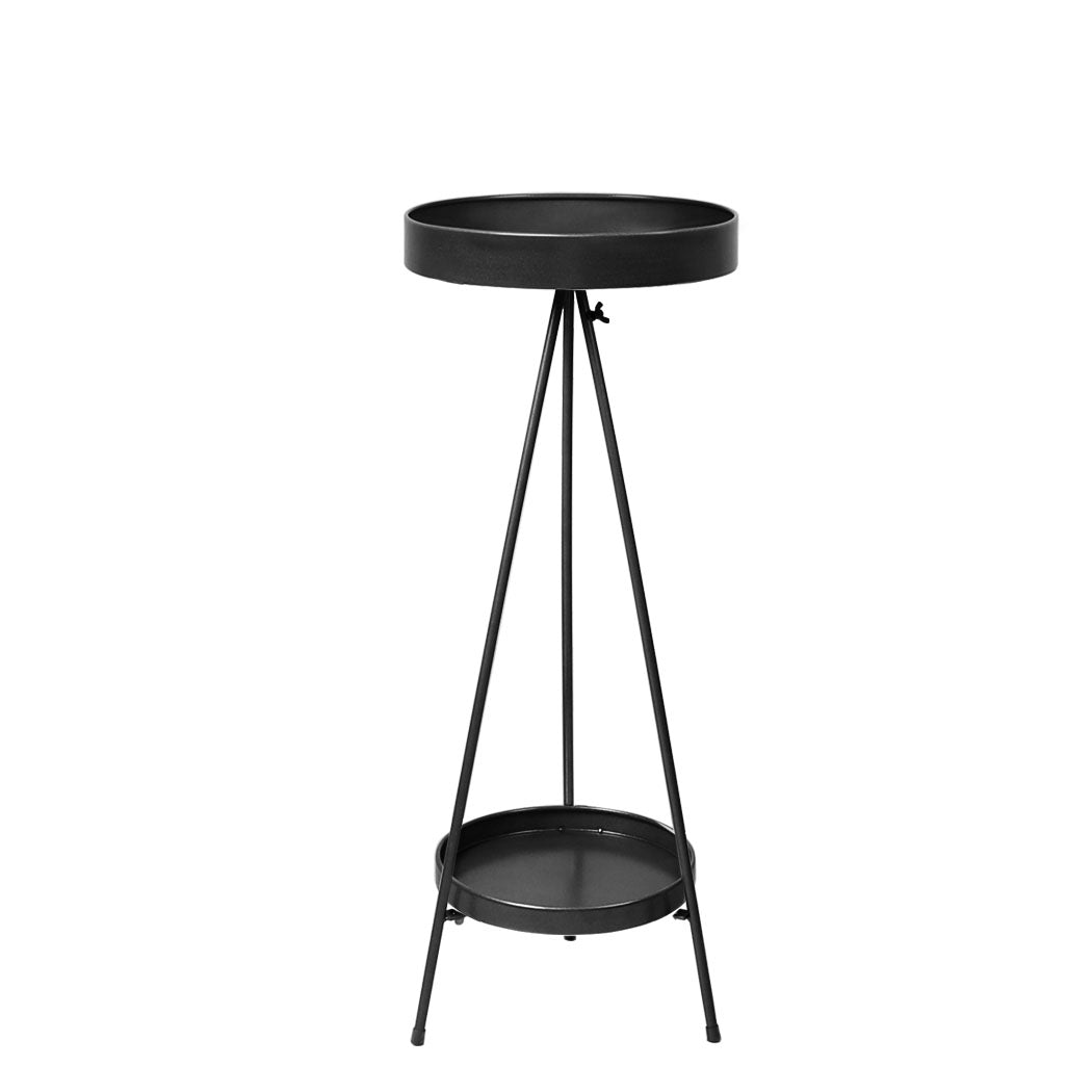 Levede Plant Stand 2 Tiers Outdoor Indoor Black Large-1910112302422691841