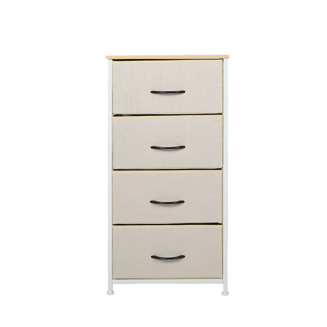 Levede Storage Cabinet Tower Chest Beige-1954802983011225601