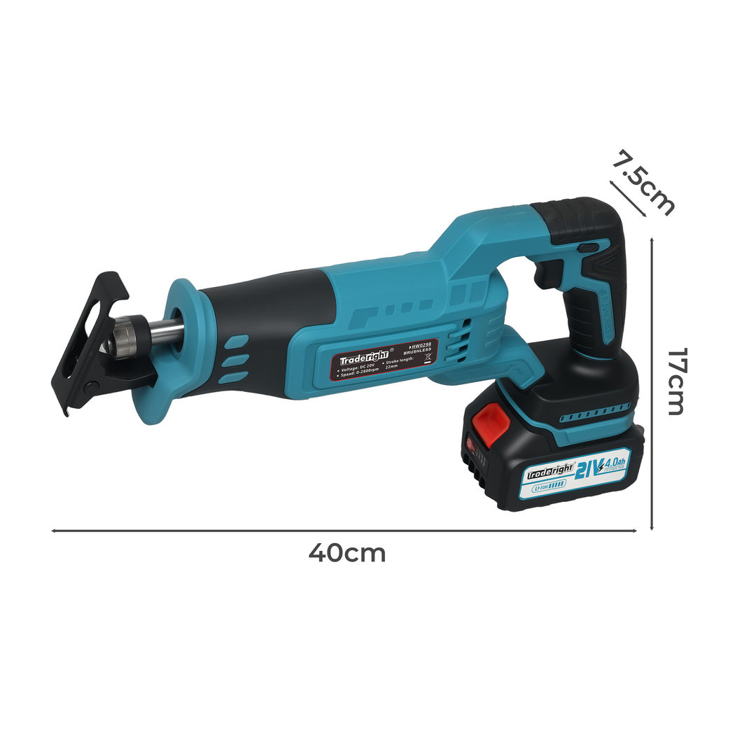 Traderight 21V Cordless Electric Reciprocating Saw Kit-1973194188677844994
