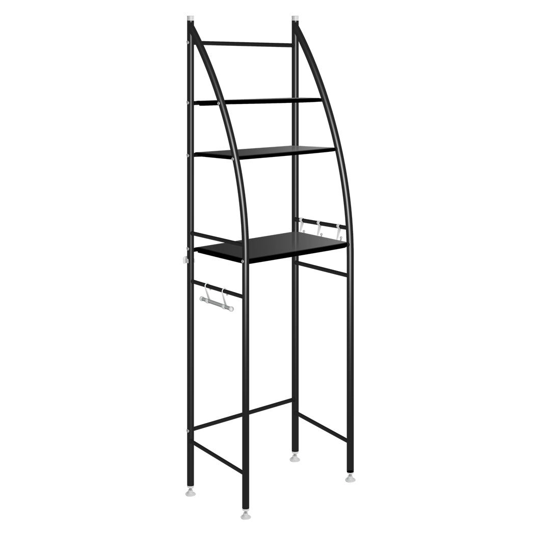 Dutxa 3 Tier Over Toilet Storage Shelf Black-1910113127488425985