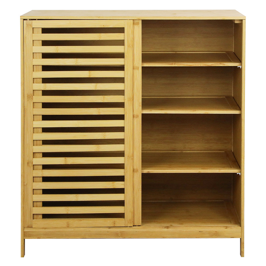 Levede Bamboo Storage Cabinet Freestanding Natural-1954802383469023233