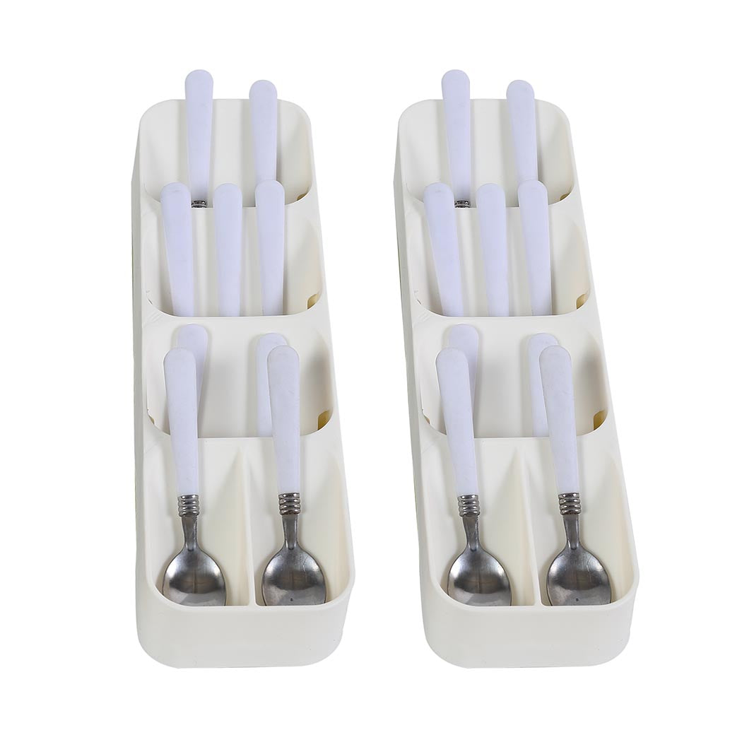 2x Cutlery Organiser Drying Tray Kitchen-1954802799418150913