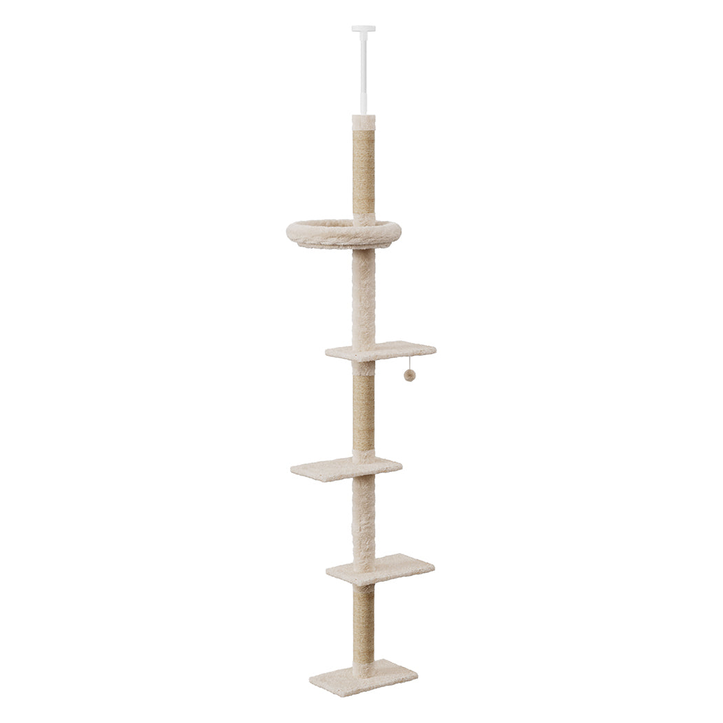 Pawz Cat Tree Tower Scratching Post Scratcher 230-275cm-1954802480449720321
