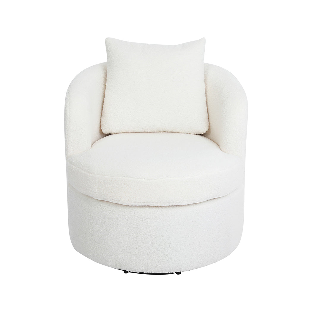 Levede Fleece Swivel Chair-1954802380256186369