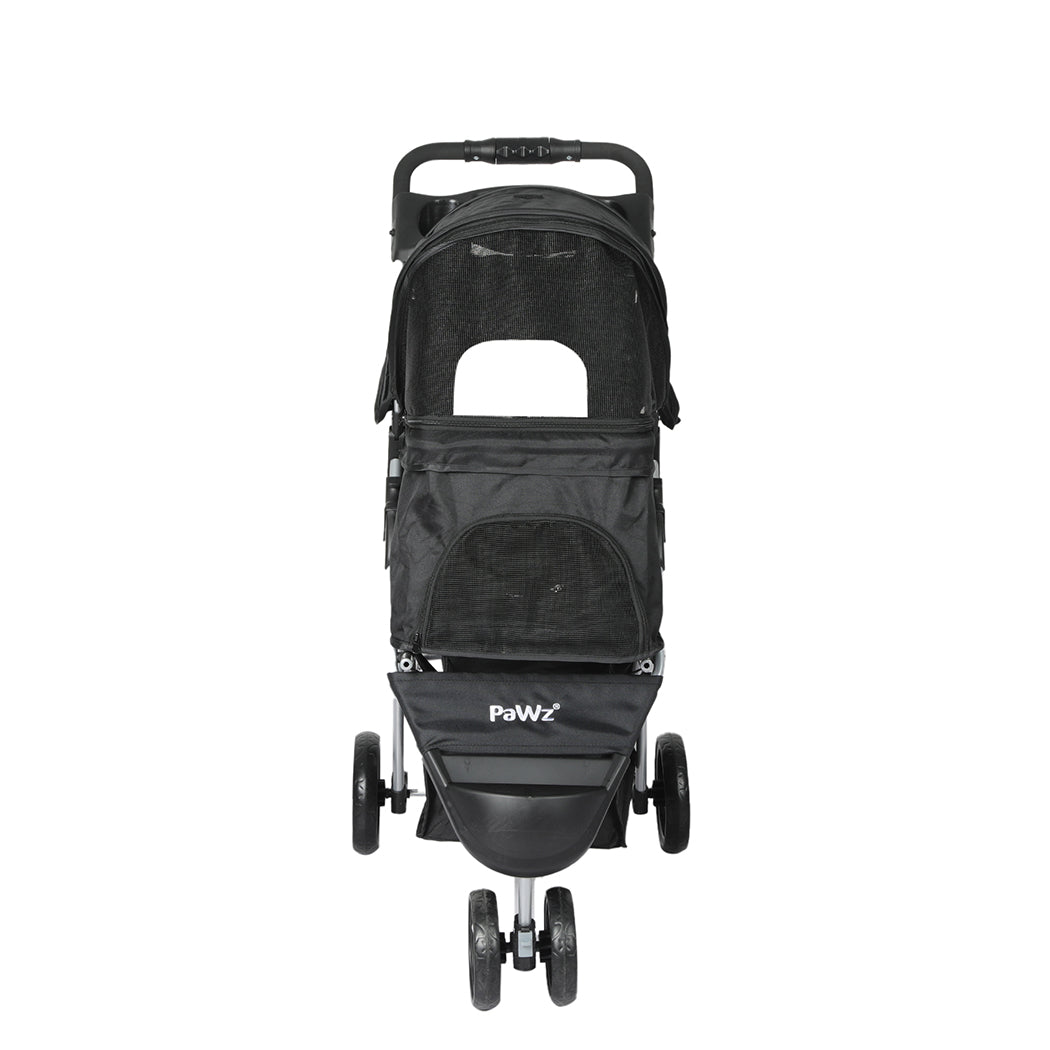 PaWz Large Pet Stroller Dog Cat Carrier Black-1954802605679054849