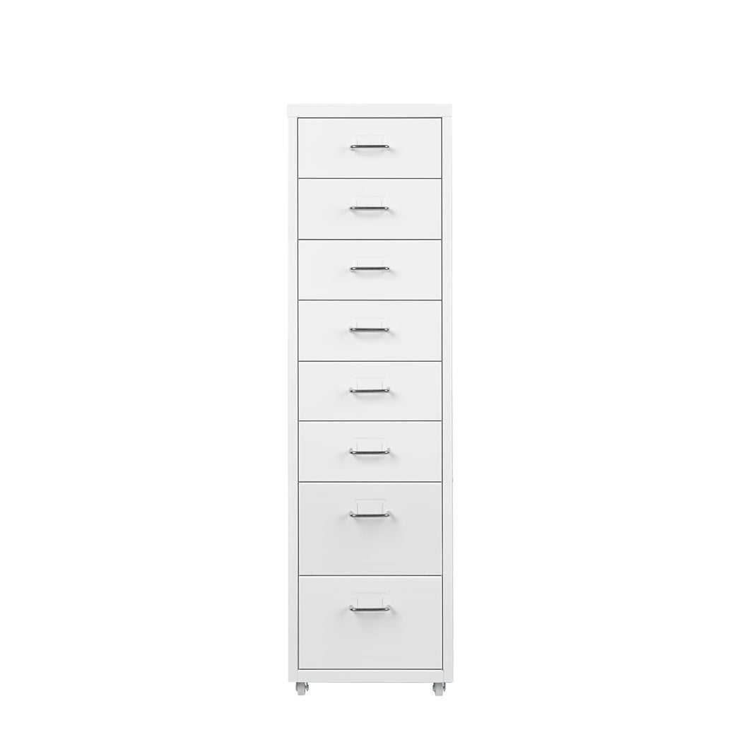 Levede Office Cabinet 8 Drawer Drawers White-1954802725258661889