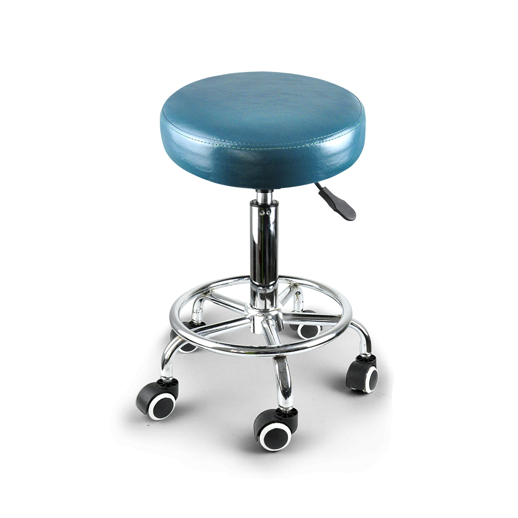 Levede 2x Barstool Swivel Salon Hairdressing Teal-1954802613350436865
