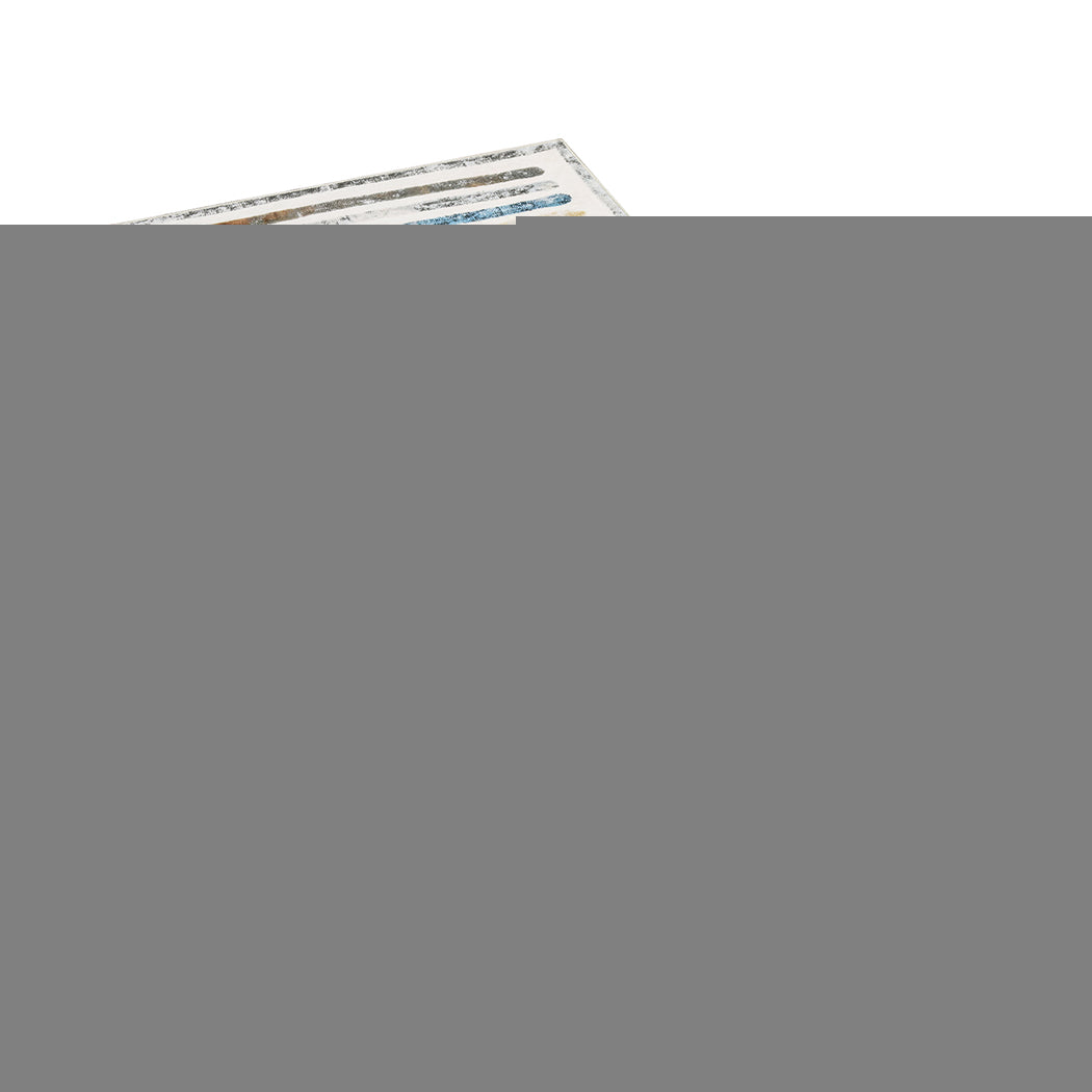 Marlow Floor Rug Short Pile Washable Carpet Soft Plush Non Slip Stripe 80x120-1954802390309933057