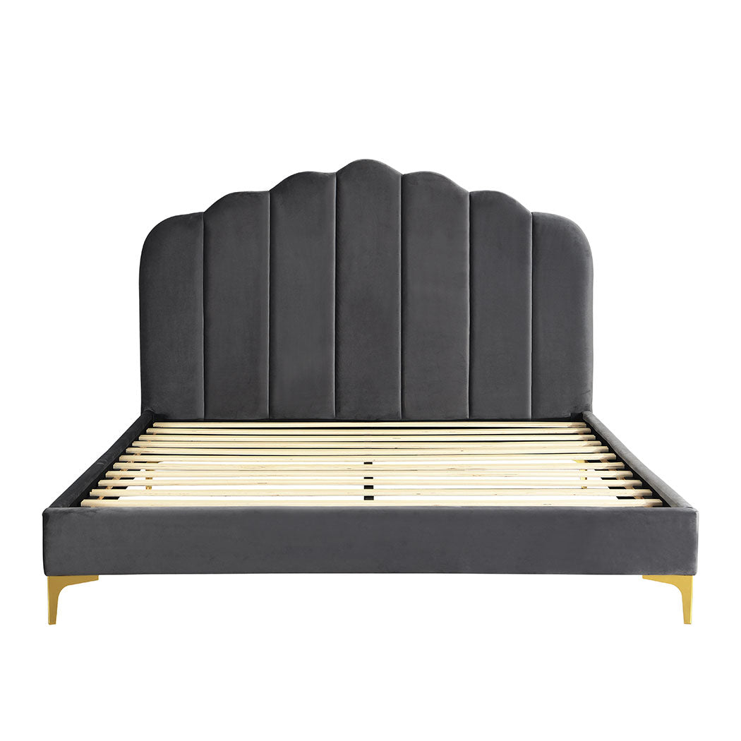 Levede Bed Frame Queen Size Mattress Grey-1910113209629675521