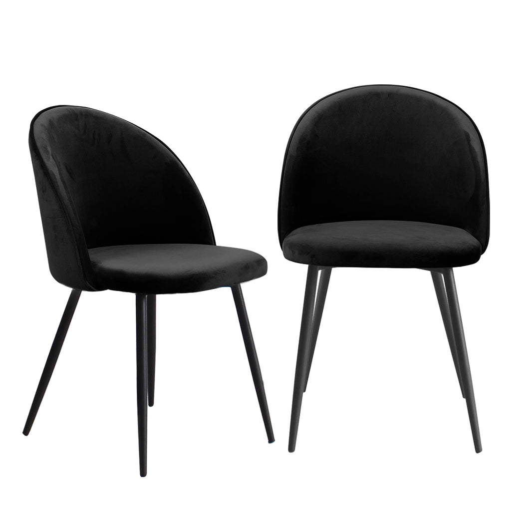 Levede 8x Dining Chairs Kitchen Cafe Black-1973193554335502337
