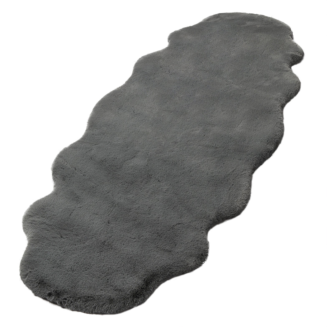 Marlow Floor Rug Area Rugs Cloud Fluffy 60X160cm Grey-1954802714097618945