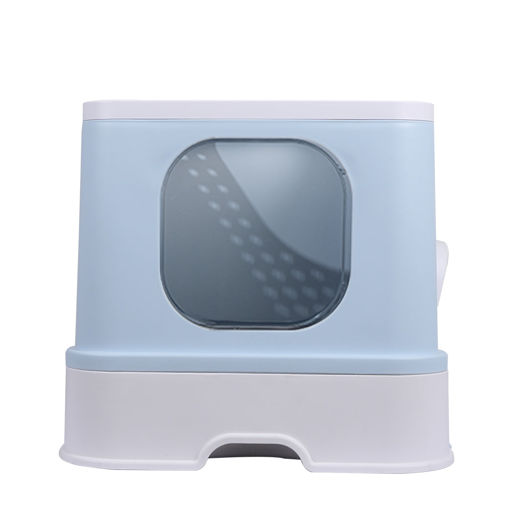 PaWz Cat Litter Box Fully Enclosed Kitty Blue-1954802511995080705