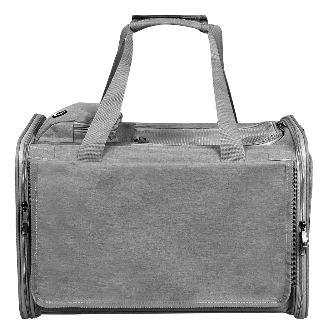 Pawz 3 in 1 Pet Soft Crate Dog Cat Carrier L Size Grey-1954802465652215809