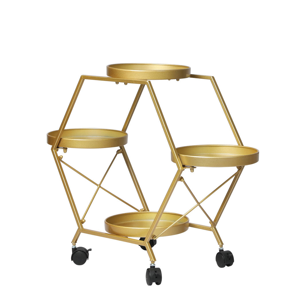 Levede Plant Stand Garden Outdoor Indoor Gold-1910112304276574209