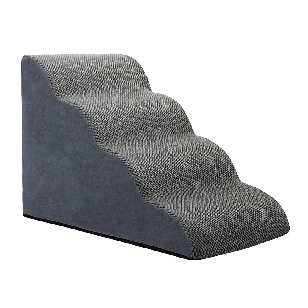 Pawz 4 Steps Pet Stairs Dog Ramp High Density Foam Grey-1973193549600133121