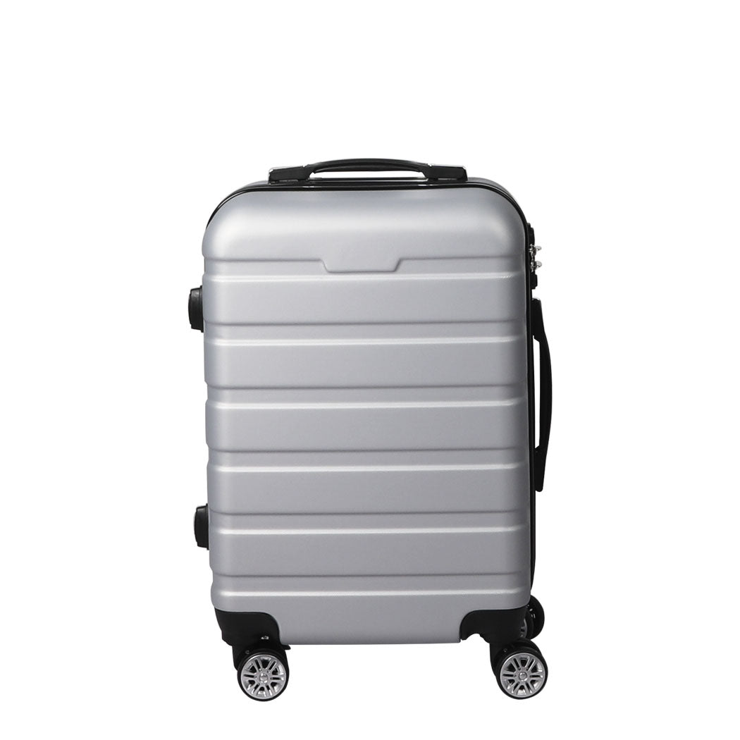 Slimbridge 20" Carry On Luggage Case Silver 20 inch-1910112836454060033